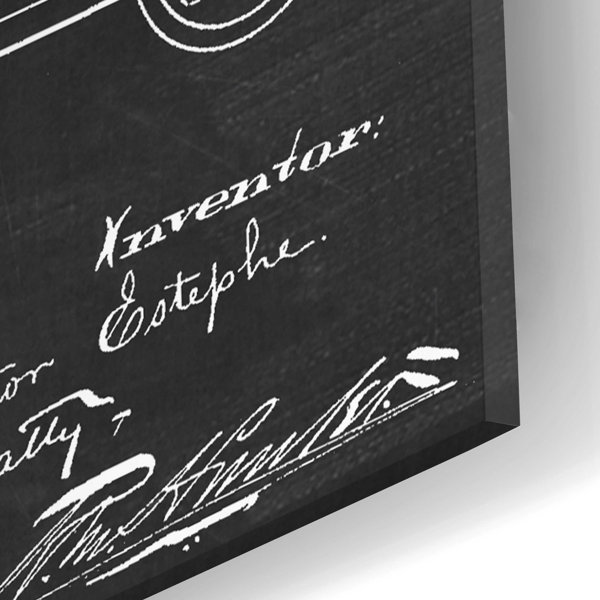 17 Stories Pool Table Blueprint Patent Chalkboard On Plastic / Acrylic Print Wayfair